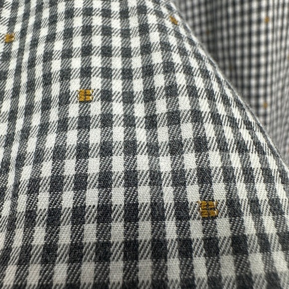 Billy Reid Tuscumbria Black White Button Down Shirt Copper Stitch Size L Gingham - Picture 4 of 8